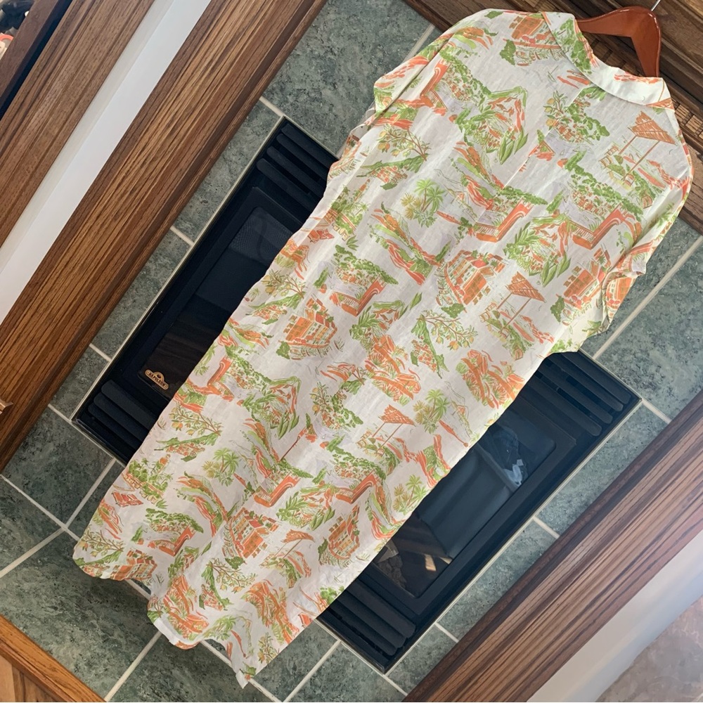 *NWT* Cynthia Rowley Tropical Print Beach Swim Cover Up / Kaftan - Picture 5 of 12